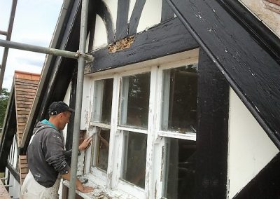 repainting timber frame