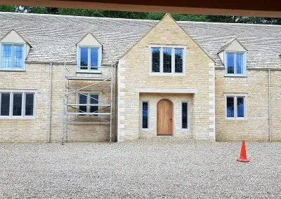 external stone clad house