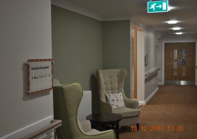 featured wall seating area