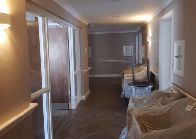 hallway with wooden floor