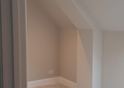 freshly painted bedroom walls