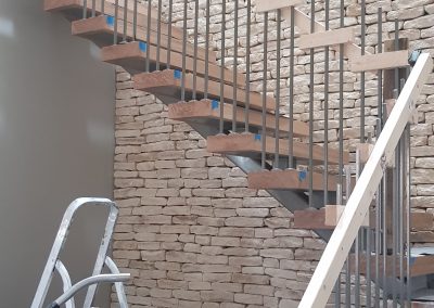 stone backed staircase