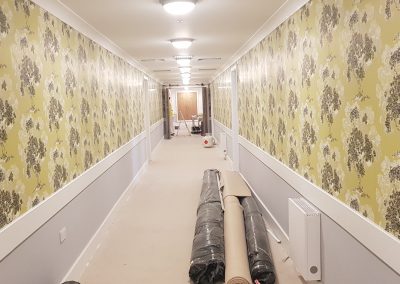 fitting carpets in hallway