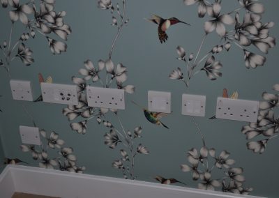 wallpaper around plug sockets