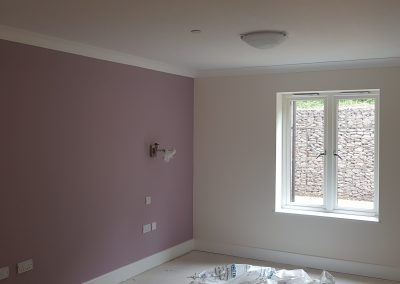 Purple feature wall