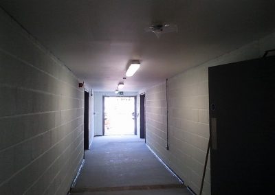 breeze block corridor