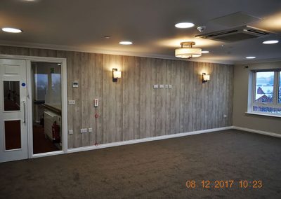 freshly panelled room