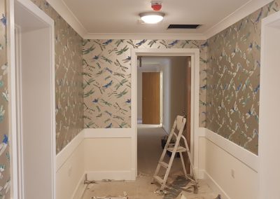 Papering a hallway