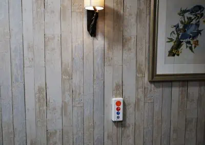 wooden panel effect wallpaper