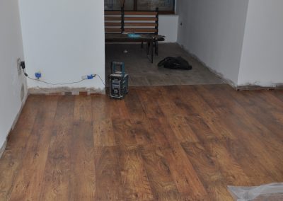 freshly cleaned wooden floors